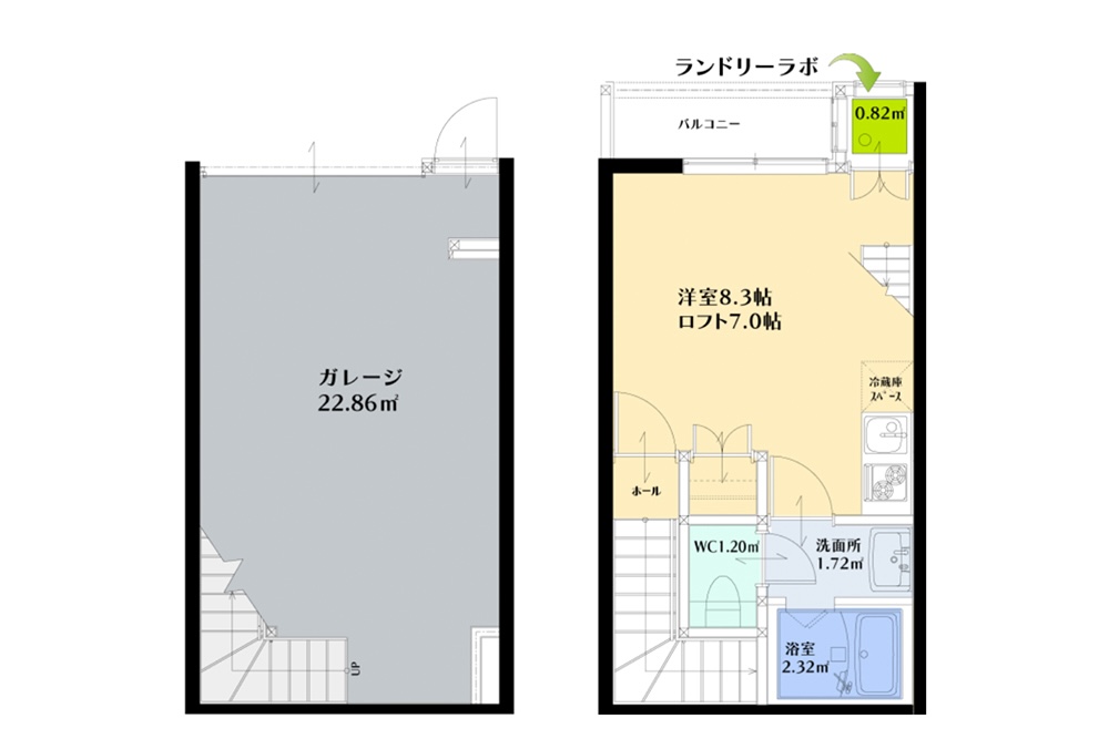 Ⅱ棟・Ⅲ棟の間取図