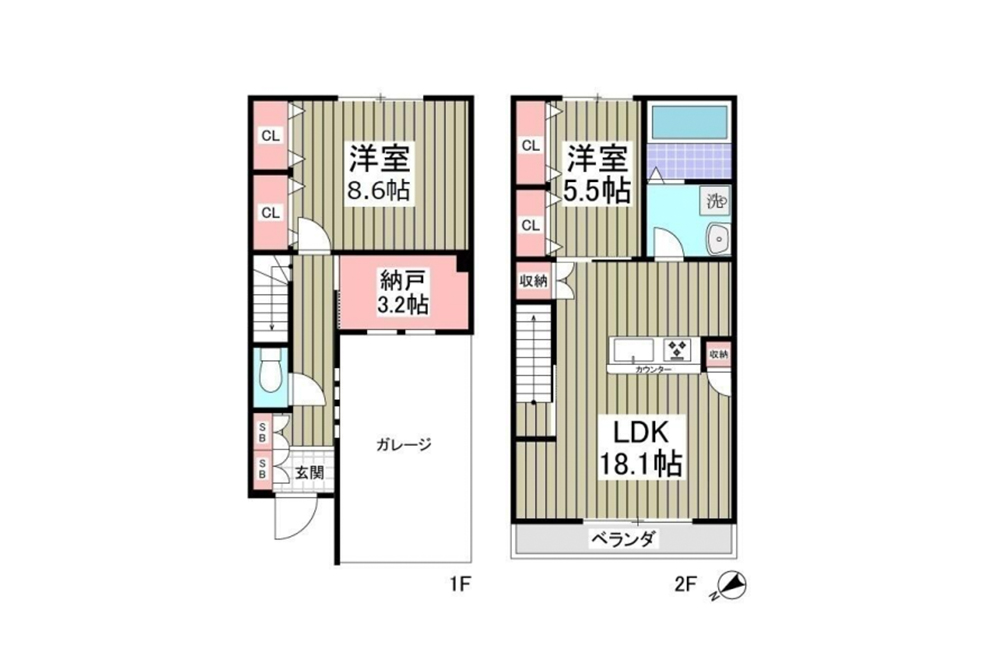 102号室の間取図