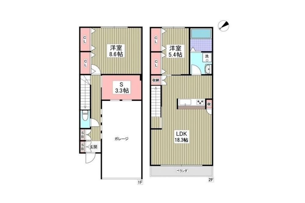 105号室の間取図