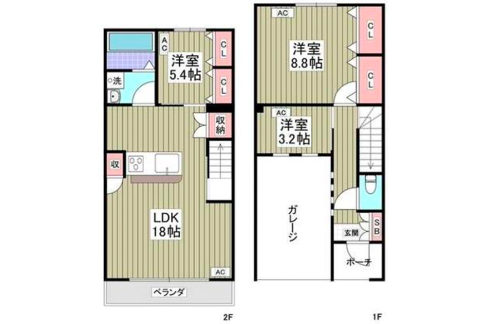 106号室の間取図