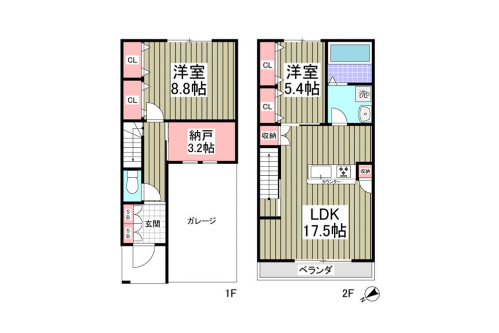 107号室の間取図