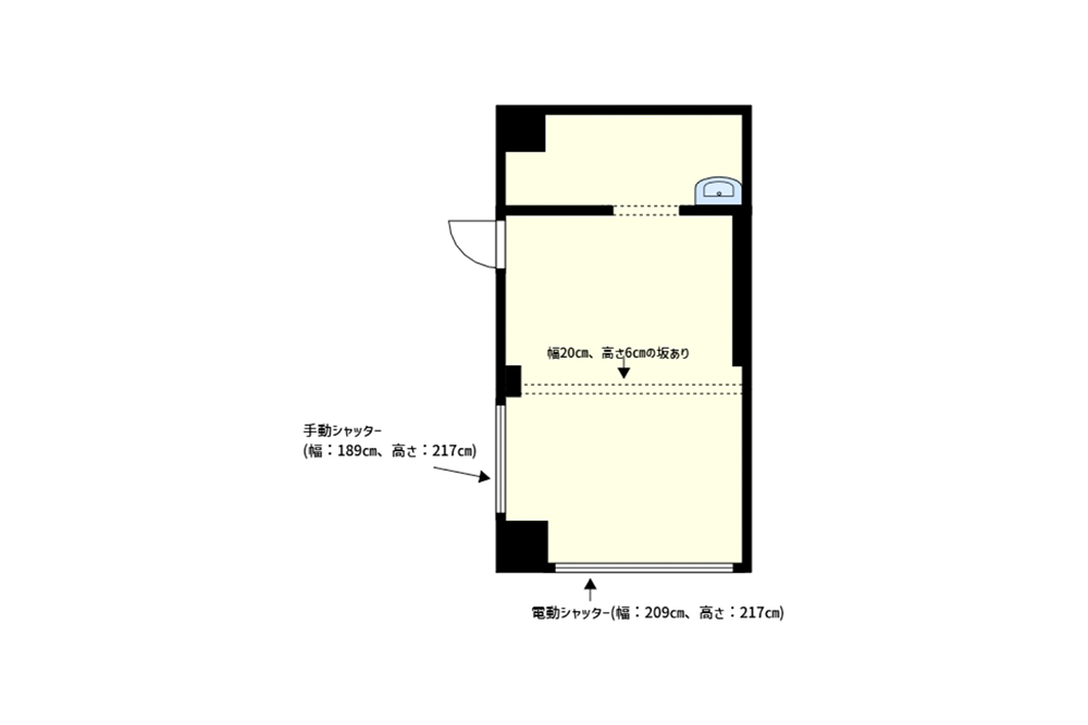 B区画（二輪用）の間取図