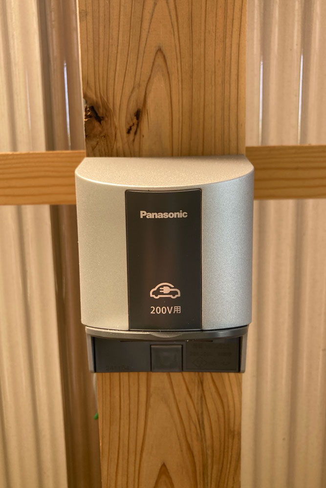 C区画のEV充電用200V電源