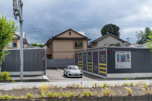 共用トイレ＆洗車スペースのある全24庫の貸しガレージ｜埼玉県蓮田市