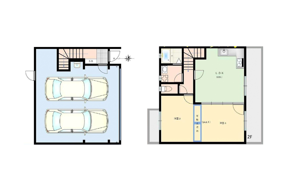 001/002/003号室の間取図