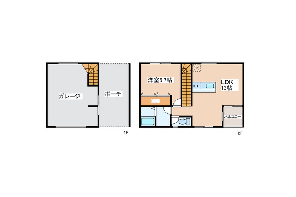 B号室の間取図