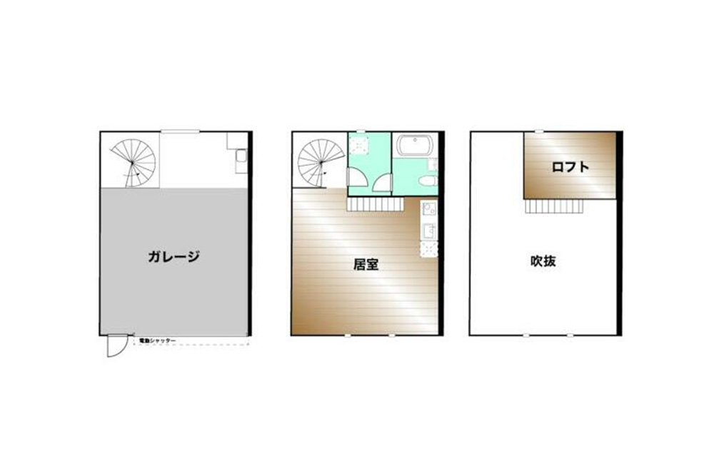 B-1/B-2号室の間取図