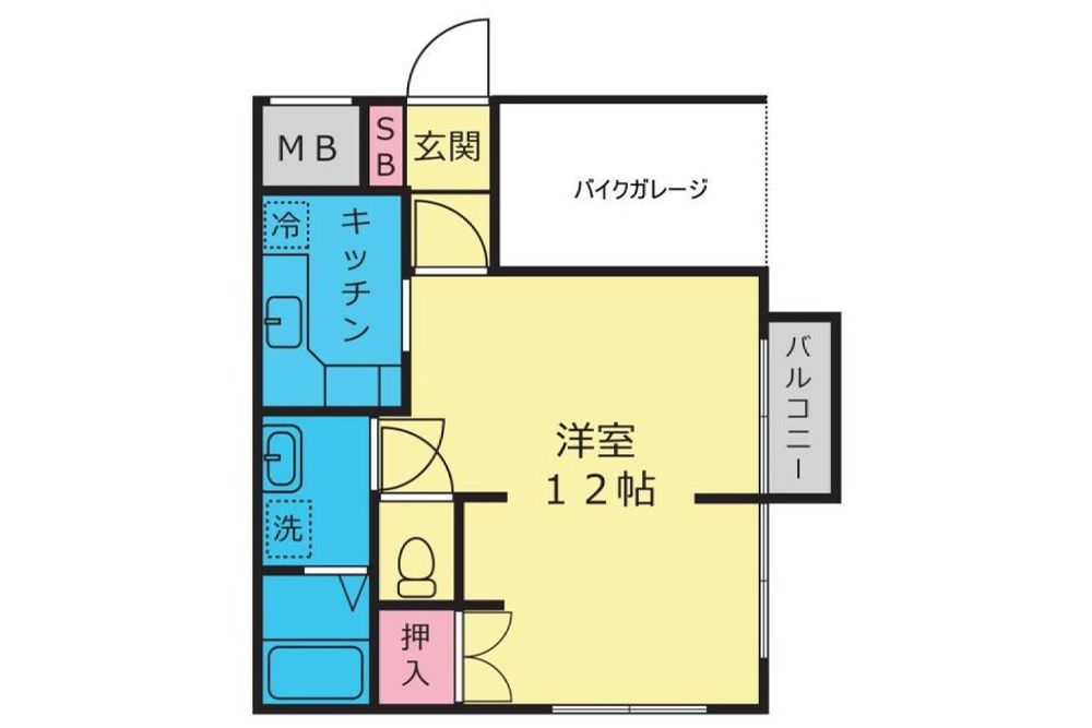 102号室の間取図