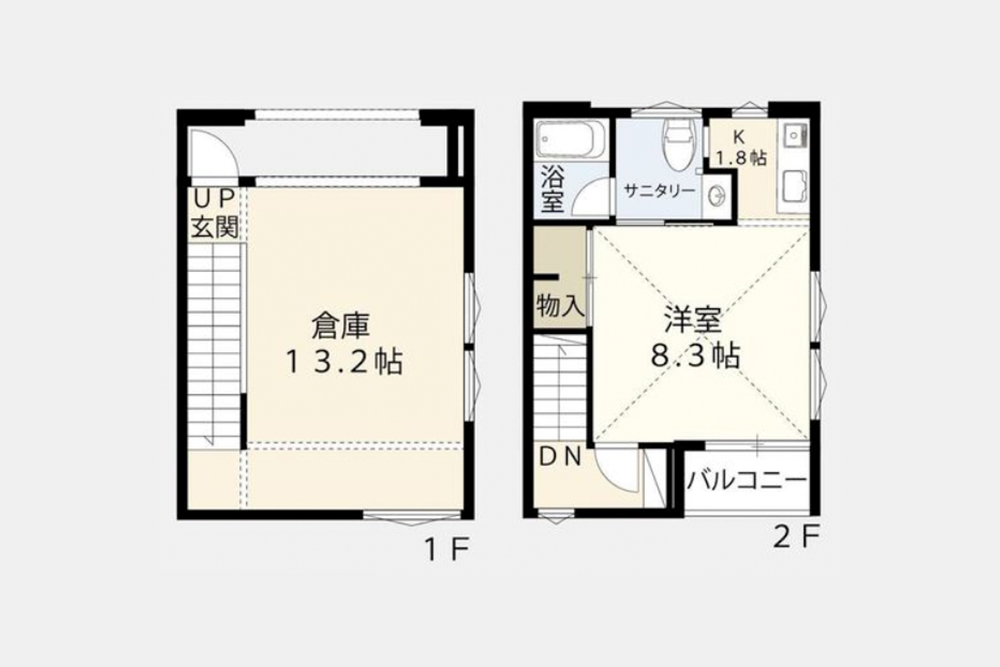 A〜C号室の間取図