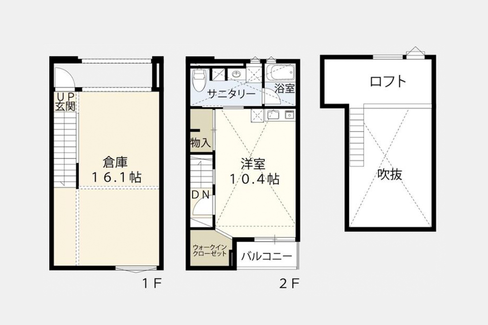 D〜I号室の間取図