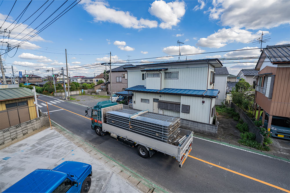 2Fから見た前面道路