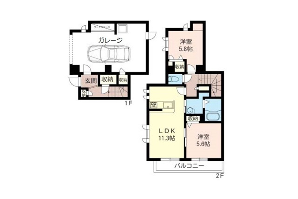 101号室の間取図