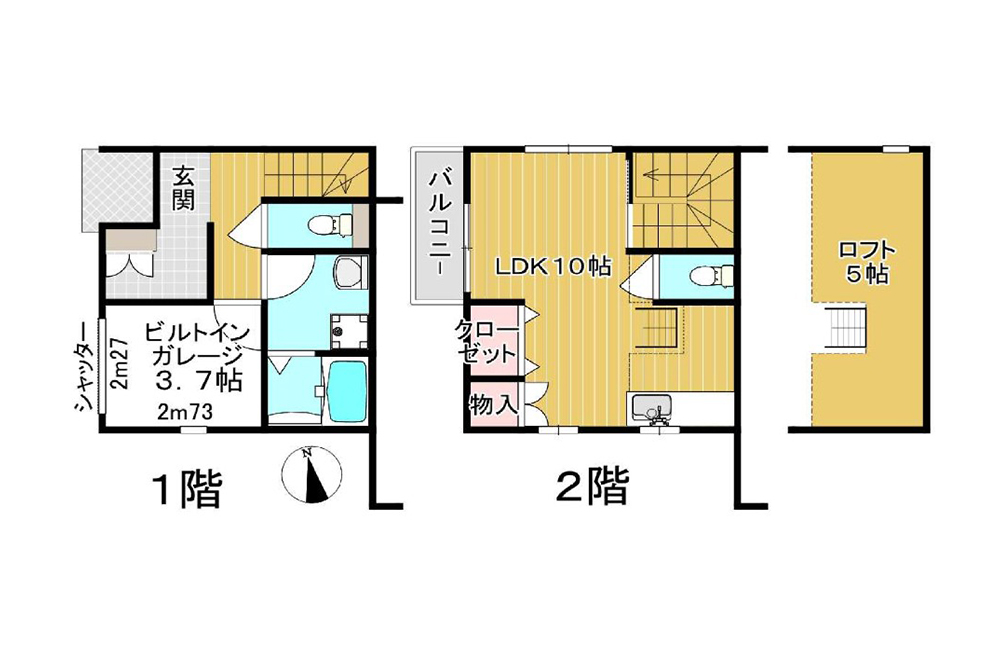 A号室の間取図