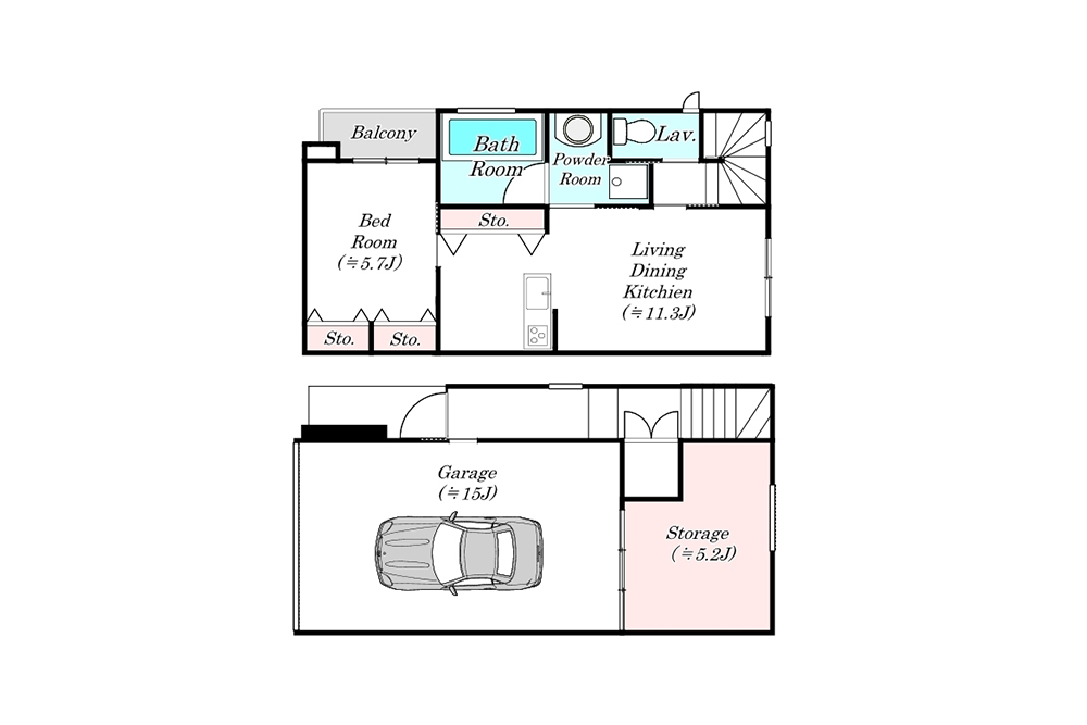 A号室の間取図