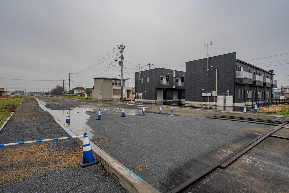 西側前面道路の様子