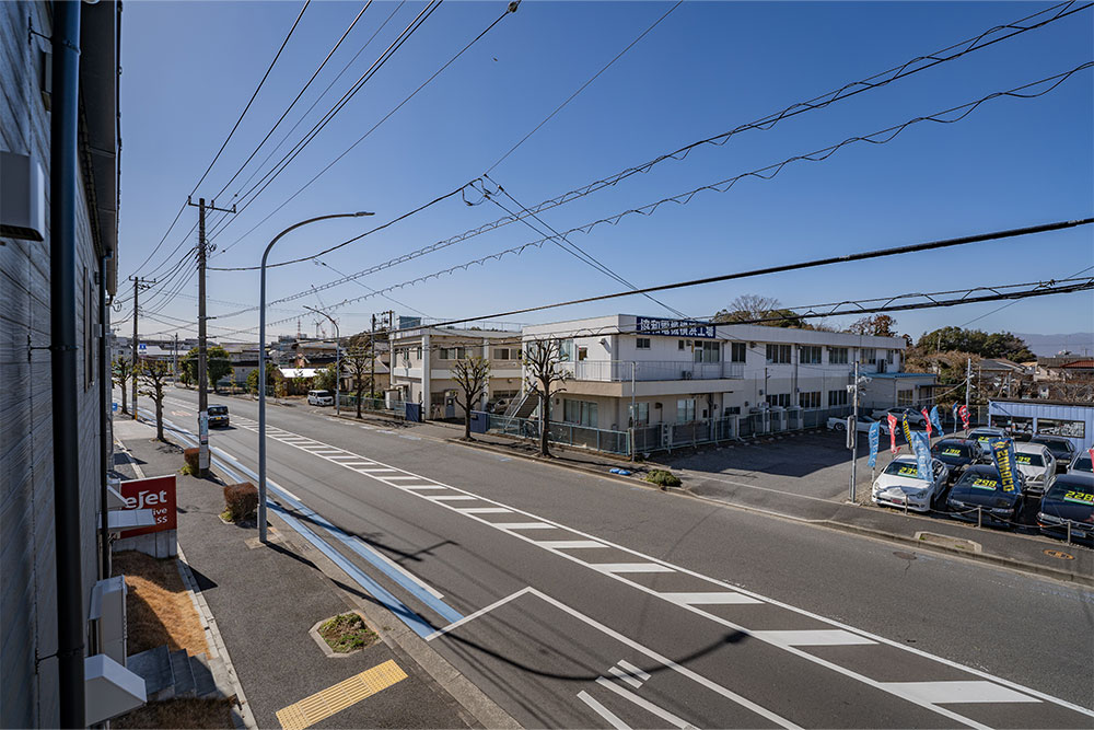 E号室の洋室窓から見た環状4号