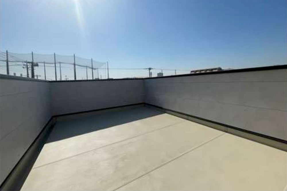 A号室のルーフバルコニー