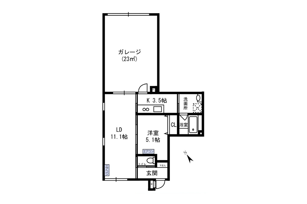 101号室の間取図