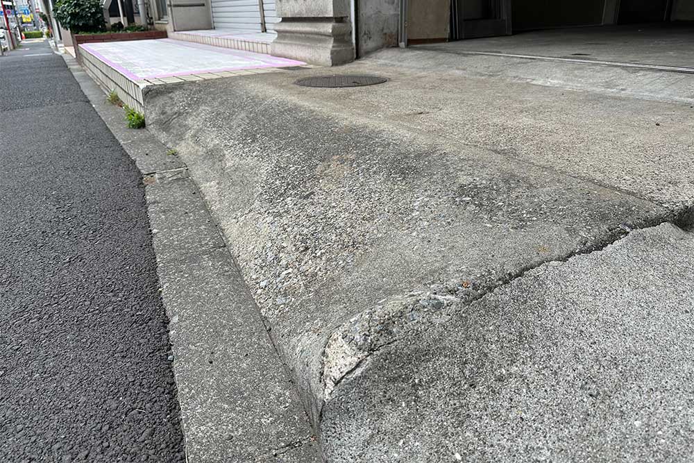 入口段差の様子