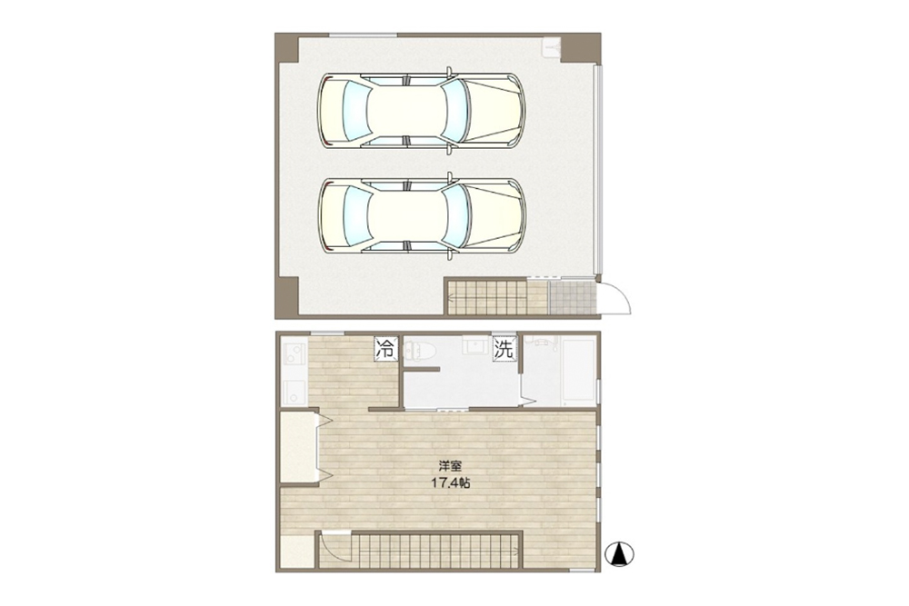 B号室の間取図