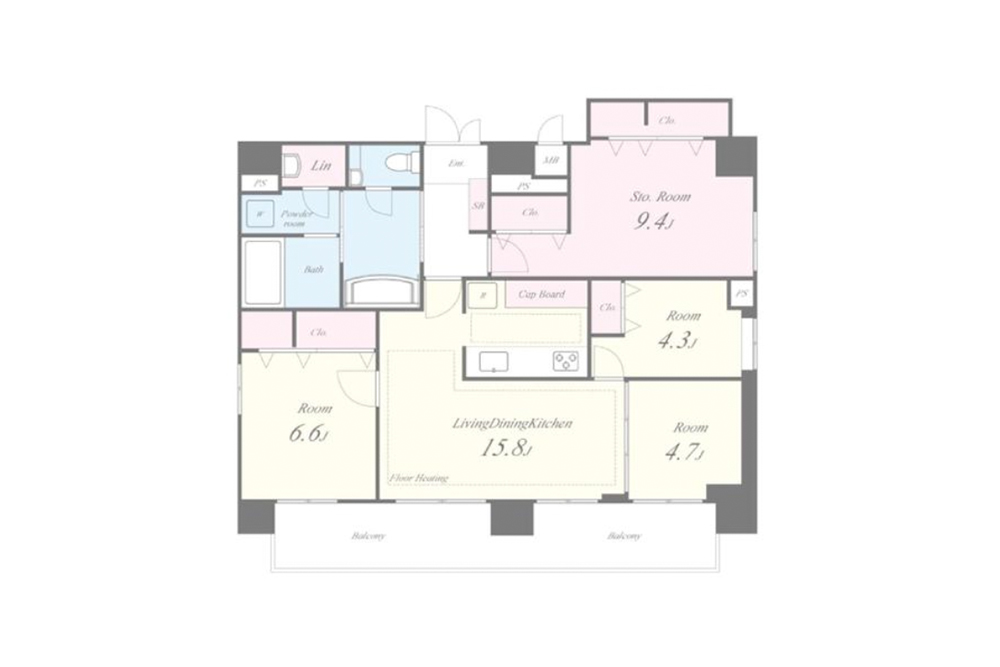 901号室の間取図