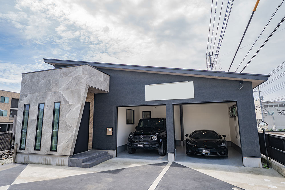 静岡県駿東郡長泉町納米里の戸建ガレージハウスとマクラーレン_570GT&Gクラス