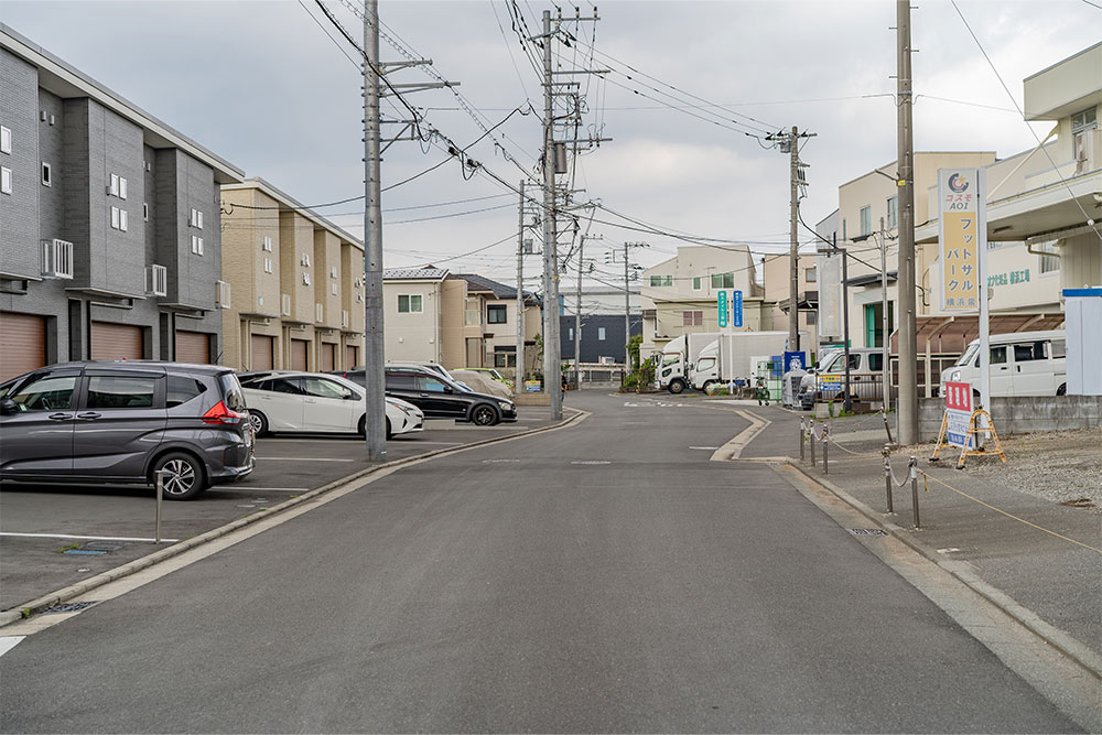 1/2号棟前の北側道路