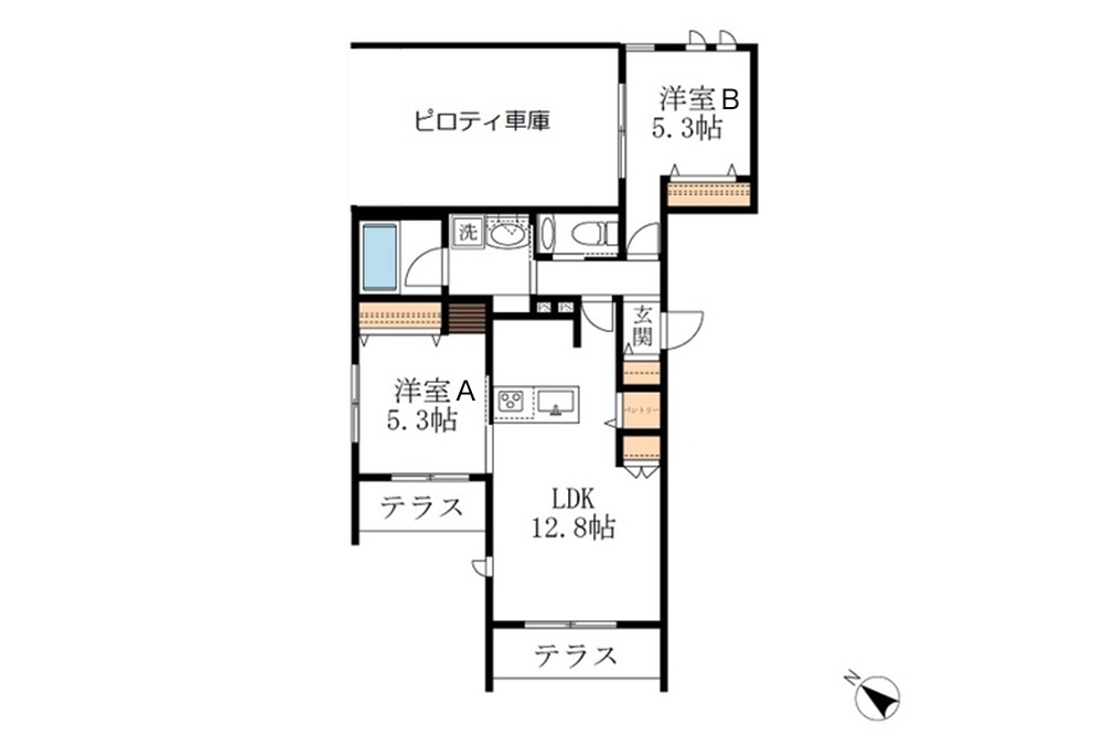 101号室の間取図