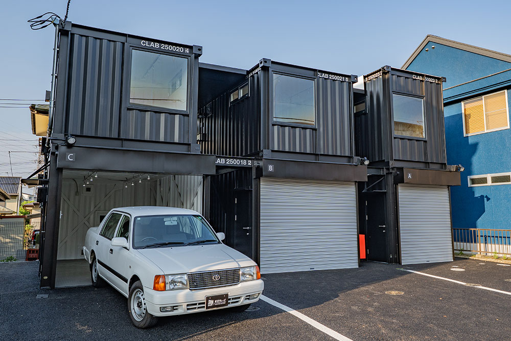 B/C号室は3ナンバー可、A号室は軽orバイク向け