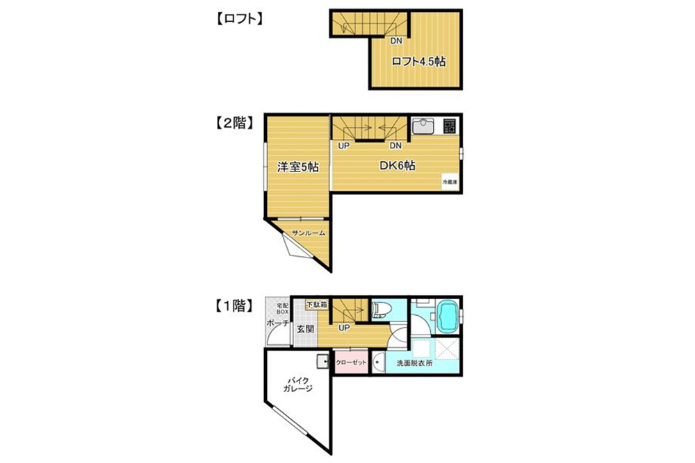 B号室の間取図