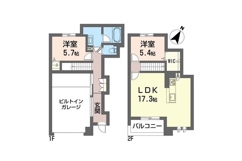 102号室の間取図