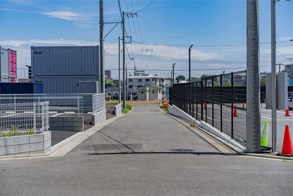 南側道路の様子