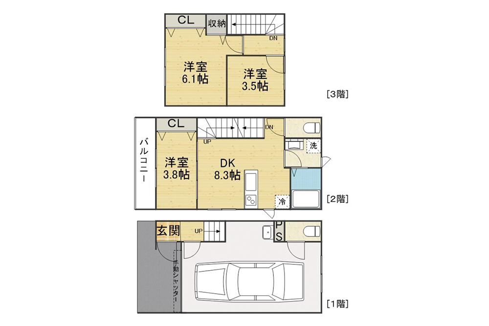 B/C号室の間取図