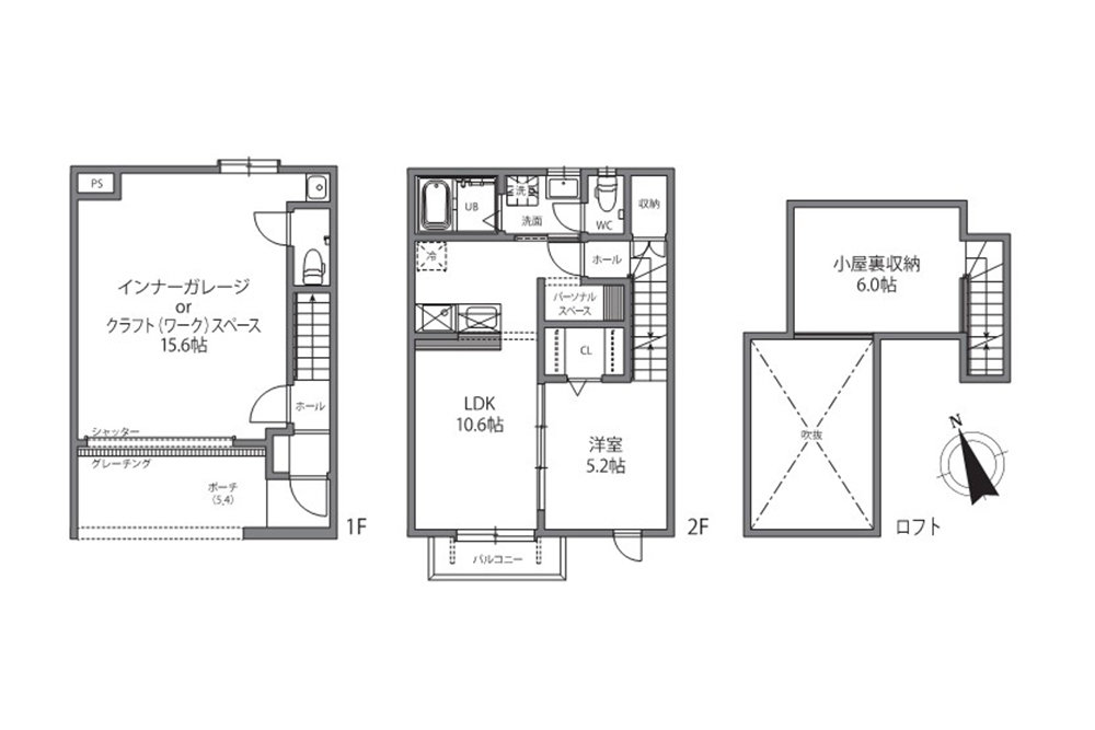 B号室の間取図
