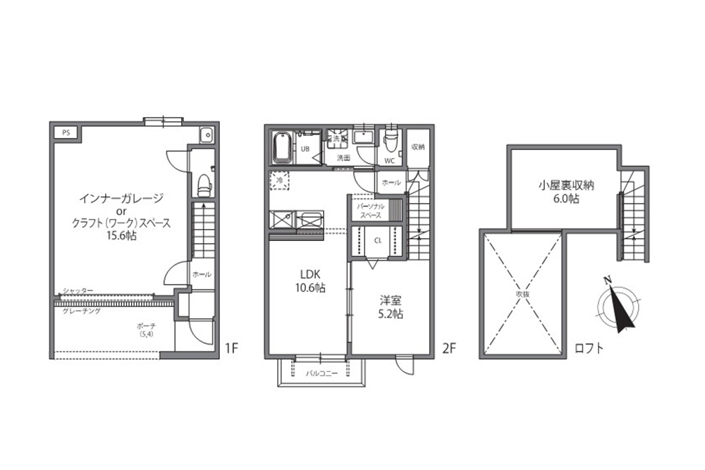 D号室の間取図