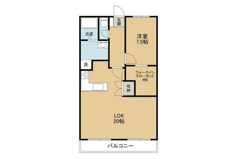 202号室の間取図