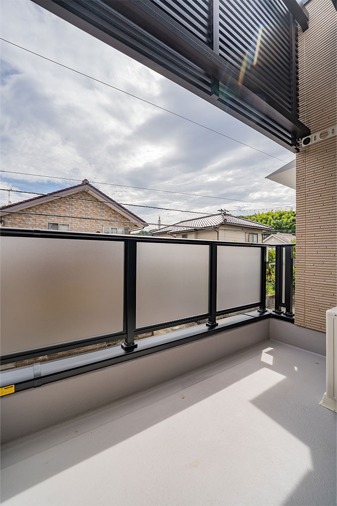 A102/103号室のバルコニー