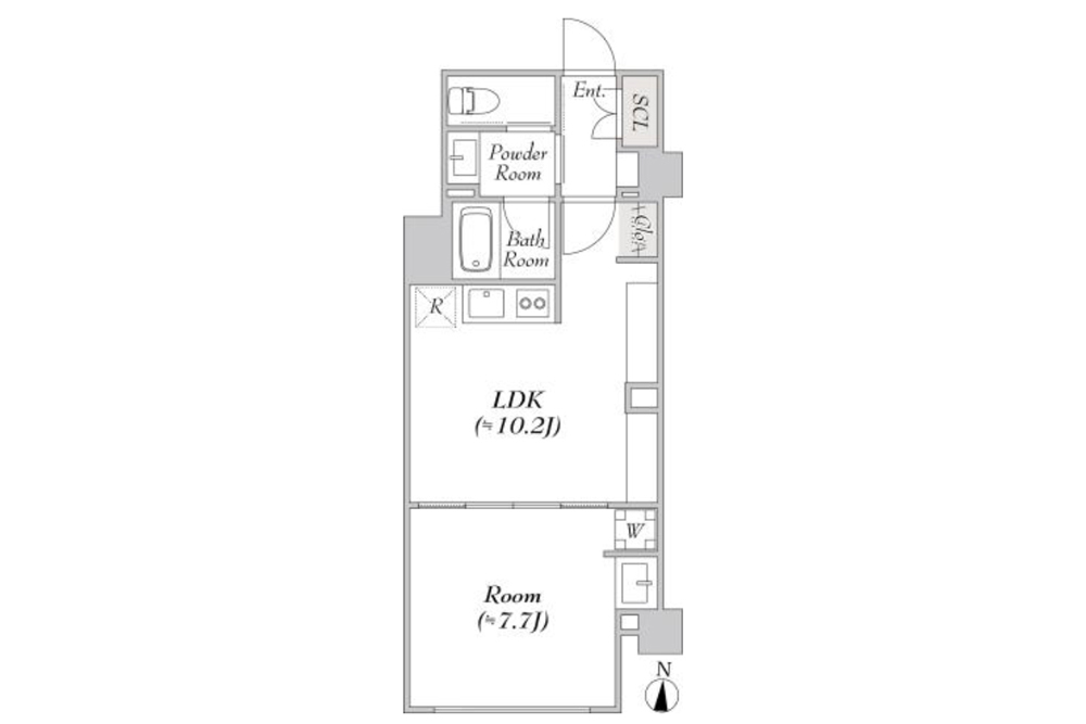 102号室の間取図