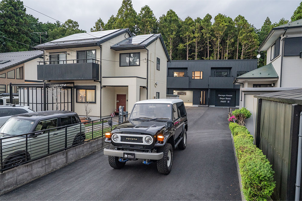 約20mの車路を通り出入りする旗竿敷地