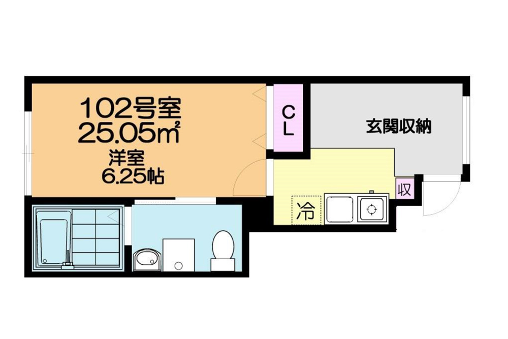 102号室の間取図