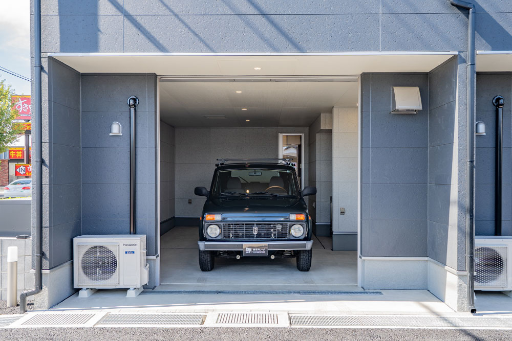 シャッター開口幅は2.57m