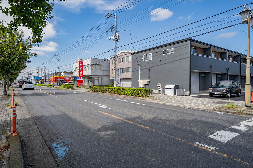 前面道路（県道153号）の様子