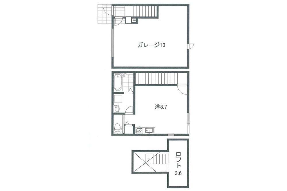 A号室の間取図