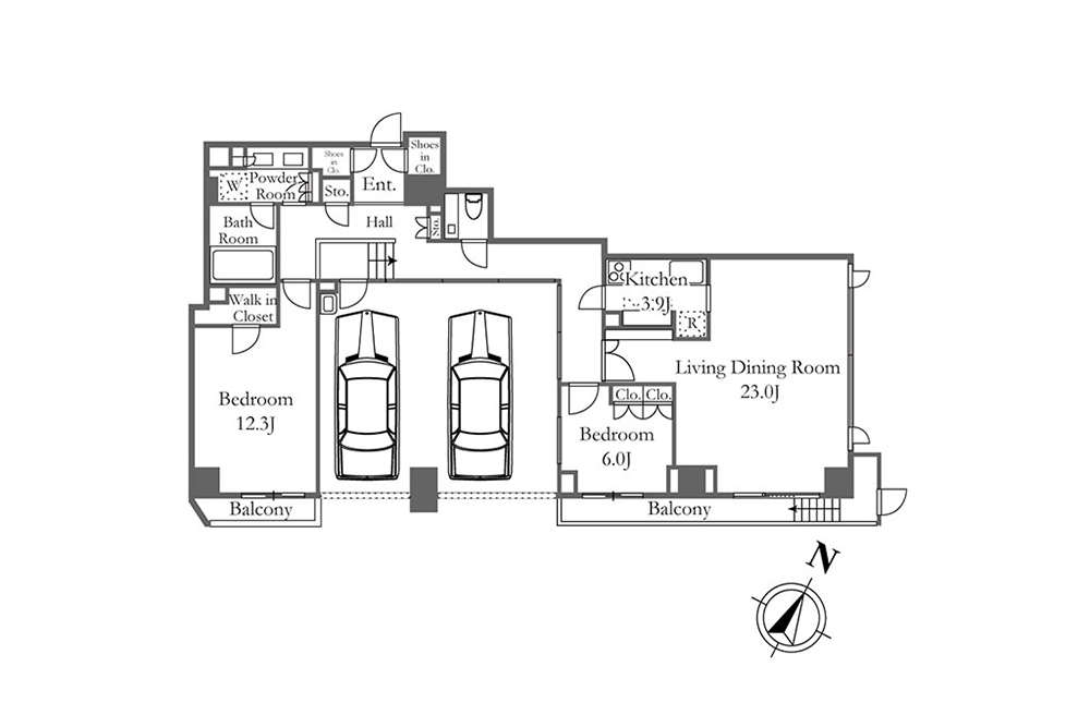101号室の間取図