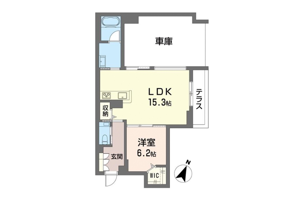102号室の間取図
