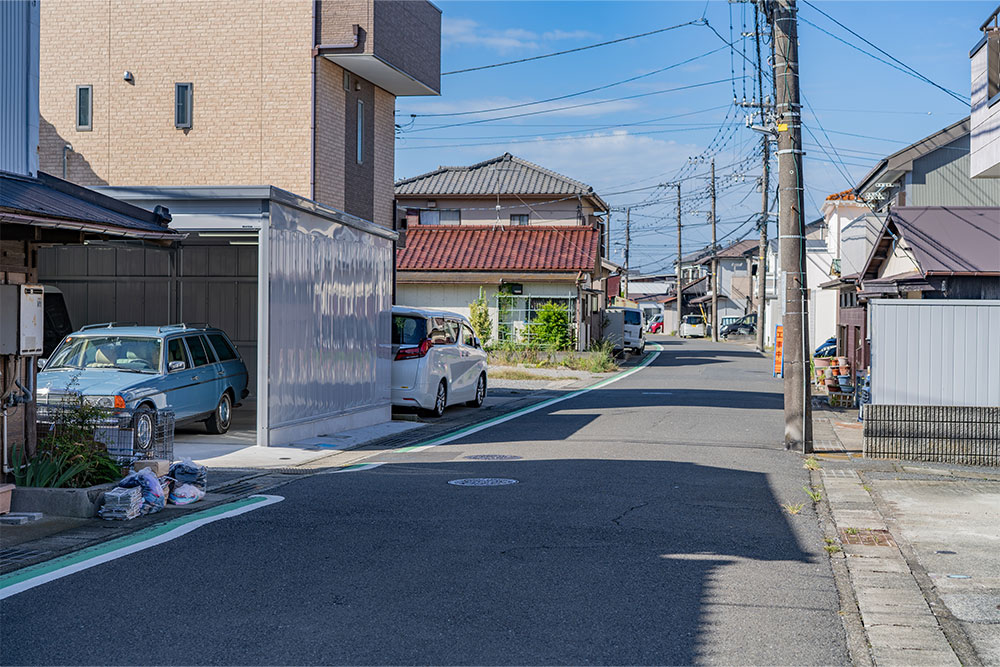北側道路の様子
