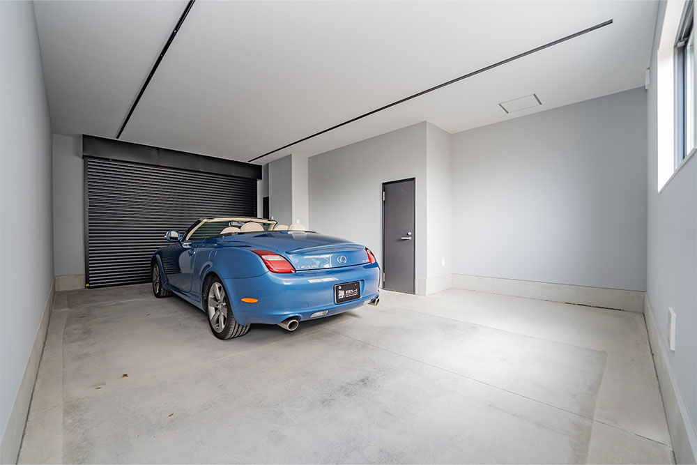 最も大きなガレージは奥行7.50m