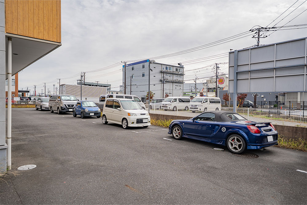 2〜7号室の屋外駐車場