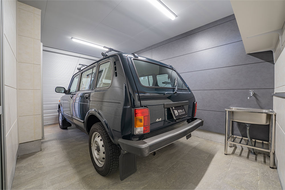 ガレージ奥行は最大部分で5.19m