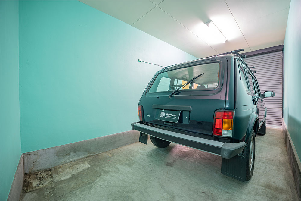 ガレージ寸法は横幅2.52m×奥行6.10m